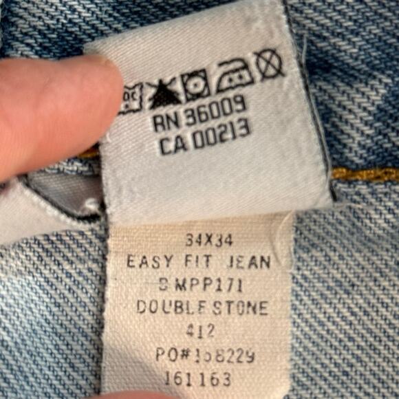 Vintage 90s Calvin Klein Easy Fit Jeans Men’s 34 Light Wash USA Denim - Picture 7 of 8